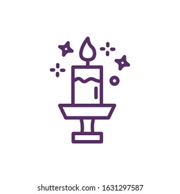 candles with stars magic sorcery vector illustration design