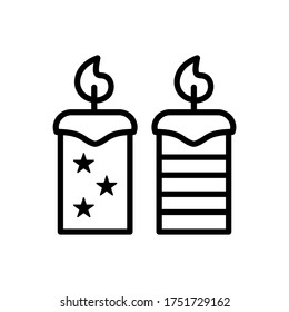 Candles USA flag icon. Simple line, outline vector elements of America icons for ui and ux, website or mobile application