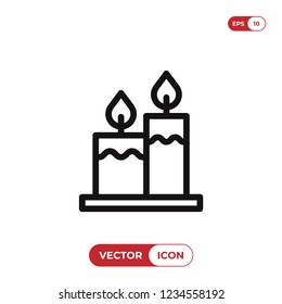 Candles vector icon