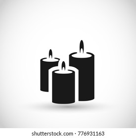 Candles vector icon