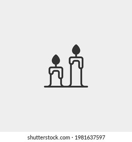 Candles vector icon illustration sign