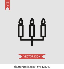 Candles vector icon, illustration symbol