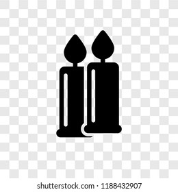 Candles vector icon isolated on transparent background, Candles transparency logo concept