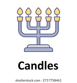 Icono de Vector de velas que puede modificarse o editarse fácilmente

