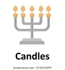 Icono de Vector de velas que puede modificarse o editarse fácilmente
