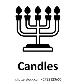 Ícone de vetor de velas que pode facilmente modificar ou editar
