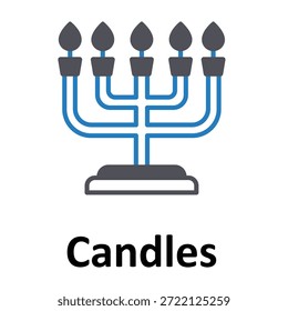 Ícone de vetor de velas que pode facilmente modificar ou editar

