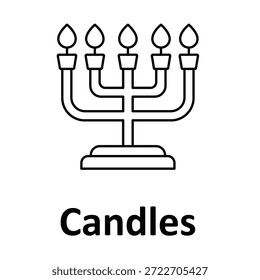 Ícone de vetor de velas que pode facilmente modificar ou editar
