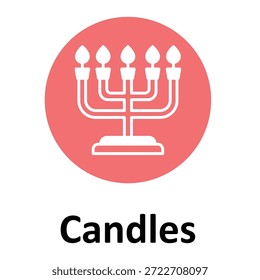 Ícone de vetor de velas que pode facilmente modificar ou editar
