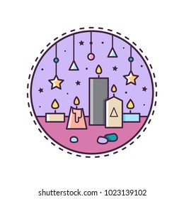 Candles. Vector illustration.