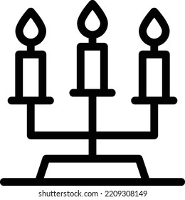 candles Vector illustration on a transparent background. Premium quality symbols. Stroke vector icon for concept and graphic design.