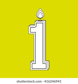 candles years number design 
