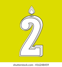 candles years number design 