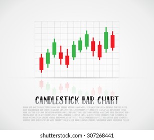Candlestick bars chart, illustration