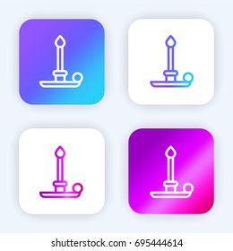 Candlestick bright purple and blue gradient app icon