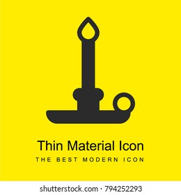 Candlestick bright yellow material minimal icon or logo design