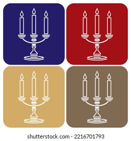 Candlestick Or Candleholder Icon Vector Illustration
