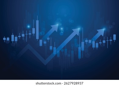 candlestick chart background vector eps 10