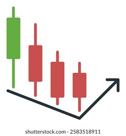 Candlestick Chart Element vector Margin Trading concept icon or sign