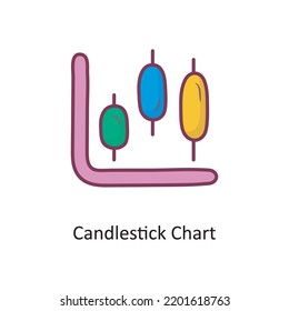 Candlestick Chart gefüllt Umriss Icon Design Illustration. Media Control Symbol auf weißem Hintergrund EPS10-Datei