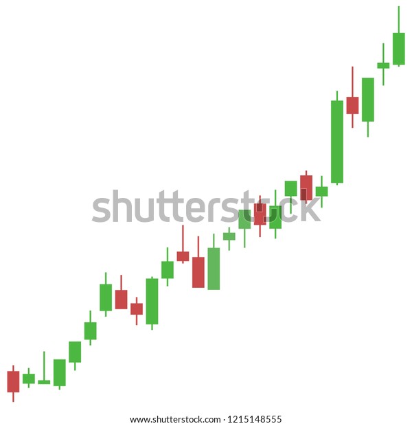 Candlestick Chart Growth Trend Stock Chart Stock Vector Royalty - 