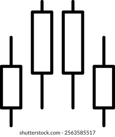 Candlestick Chart Icon Element For Design