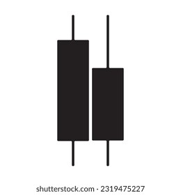 Candlestick chart icon, simple graph vector, Icon of Candlestick, Chart Finance,  Vector Illustration
