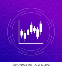 candlestick chart icon for web