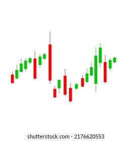 Candlestick chart illustration. Trading chart showing fluctuations in the market
