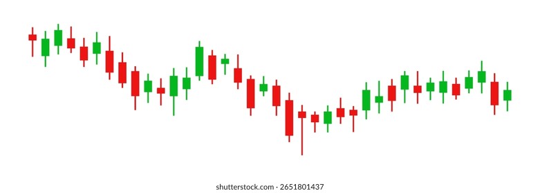 Candlestick Chart Pattern – Stock Market Trading Graph. Vector illustration.