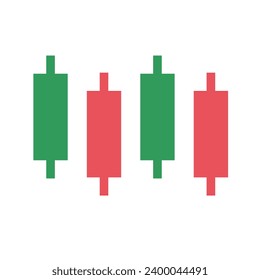 Gráfica de candelabros. Análisis técnico de las inversiones. Vector.