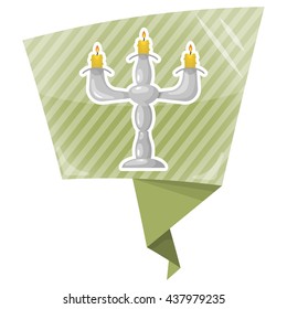 Candlestick colorful icon