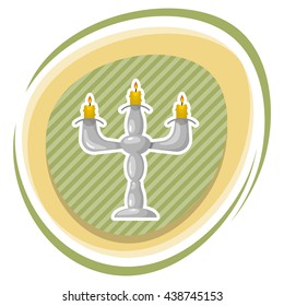 Candlestick colorful icon