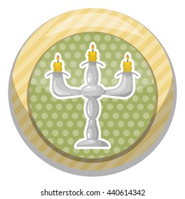 Candlestick colorful icon