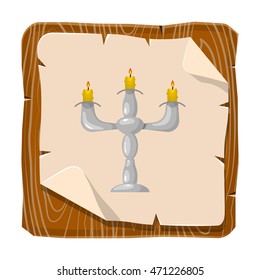 Candlestick colorful icon