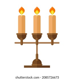 candlestick flat clipart vector illustration