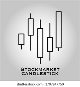 Candlestick flat icon vector. Isolated objects. Vector illustration. Simple vector for Graphic design. Stock market, trading, finance and bullish Concept. 