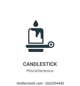Candlestick glyph icon vector on white background. Flat vector candlestick icon symbol sign from modern miscellaneous collection for mobile concept and web apps design.
