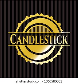 Candlestick gold shiny emblem