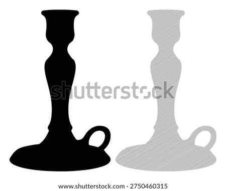 Candlestick holder icon vector illustration isolated on white background