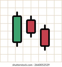Ícone de castiçal. Ilustração vetorial colorida.