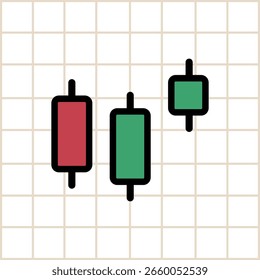 Ícone de castiçal. Ilustração vetorial colorida.