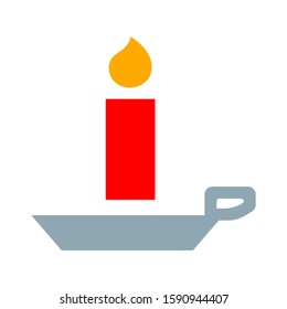 candlestick icon. flat illustration of candlestick - vector icon. candlestick sign symbol