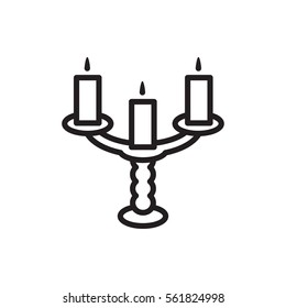 candlestick icon illustration isolated vector sign symbol