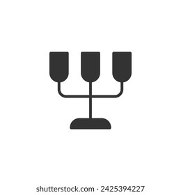 Candlestick icon isolated on white background. Chandelier symbol modern, simple, vector, icon for website design, mobile app, ui. Vector Illustration