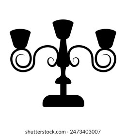Candlestick icon isolated on white background