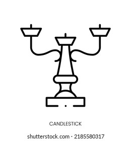 candlestick icon. Linear style sign isolated on white background. Vector illustration
