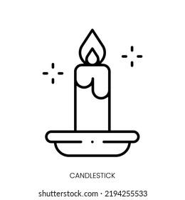 candlestick icon. Linear style sign isolated on white background. Vector illustration