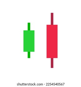 Icono de candelabro. Stock y Forex. Vector.