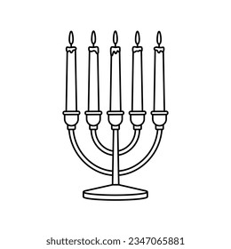 Candlestick icon vector. Candle illustration sign. light symbol or logo.